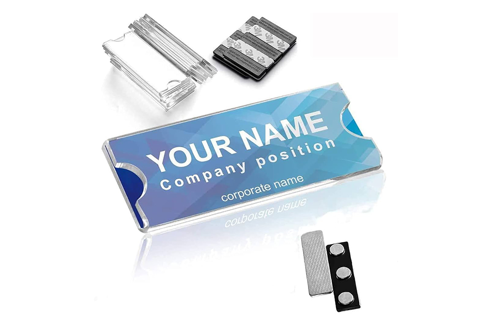 Acrylic Magnetic Name Tags | Custom Badges with DTF Printing - Image 4